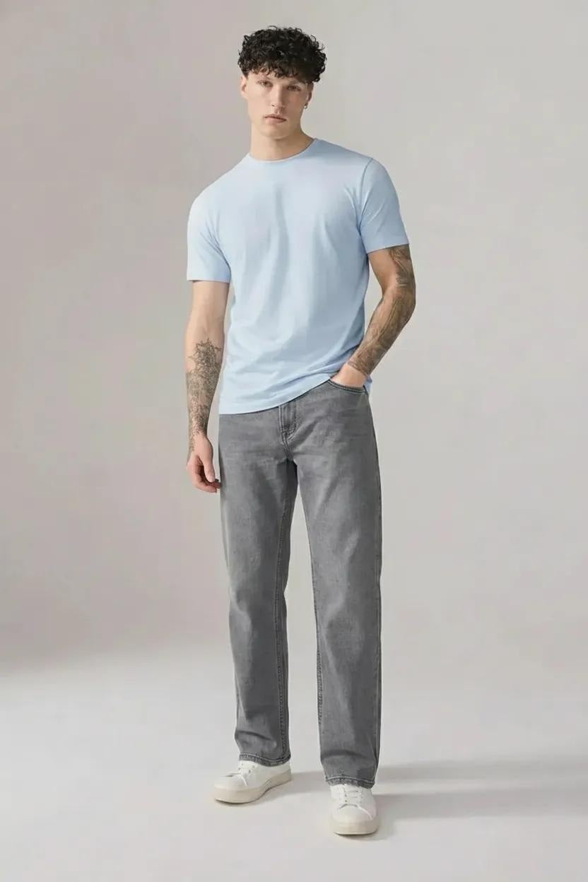 Men Slim Fit Mid-Rise Light Fade Stretchable Jeans