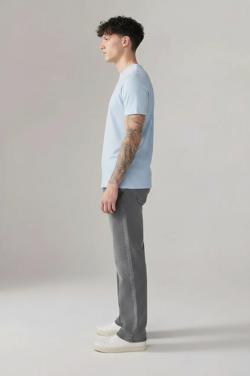 Men Slim Fit Mid-Rise Light Fade Stretchable Jeans