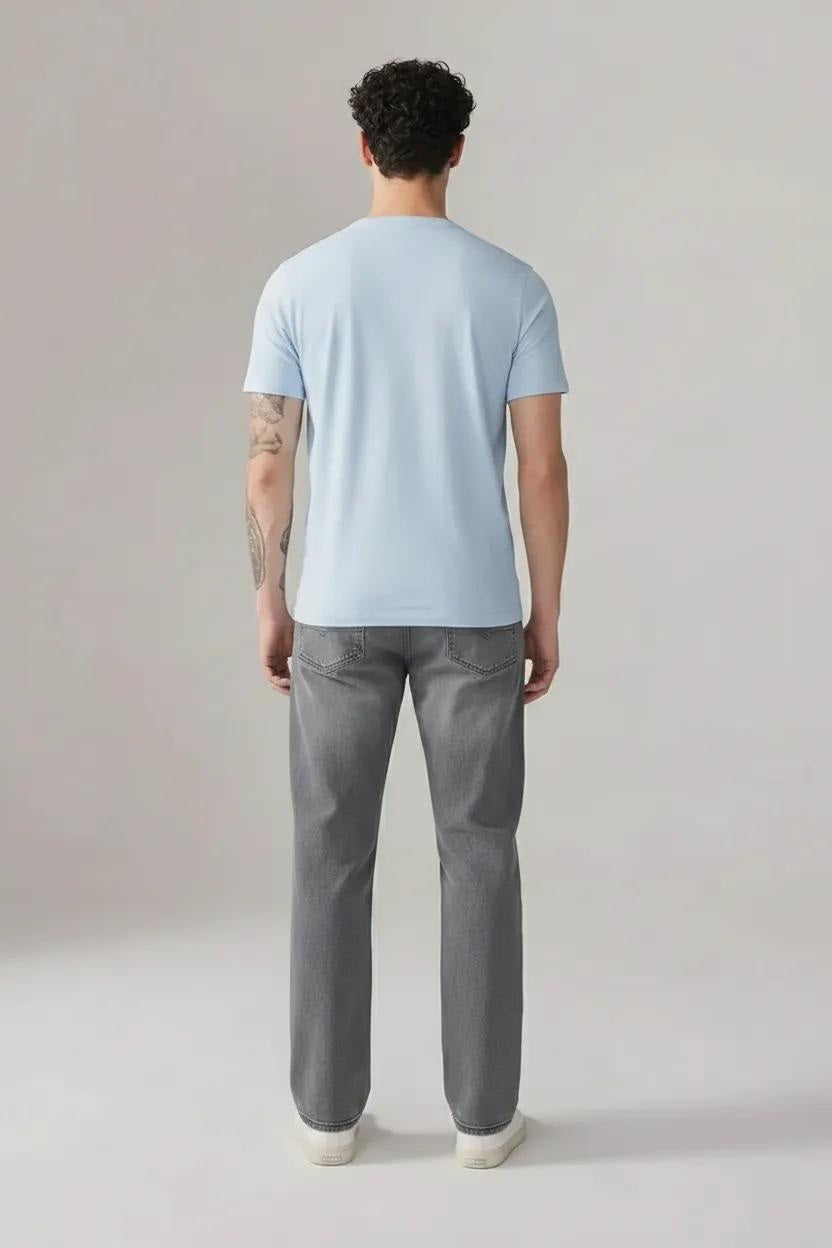 Men Slim Fit Mid-Rise Light Fade Stretchable Jeans