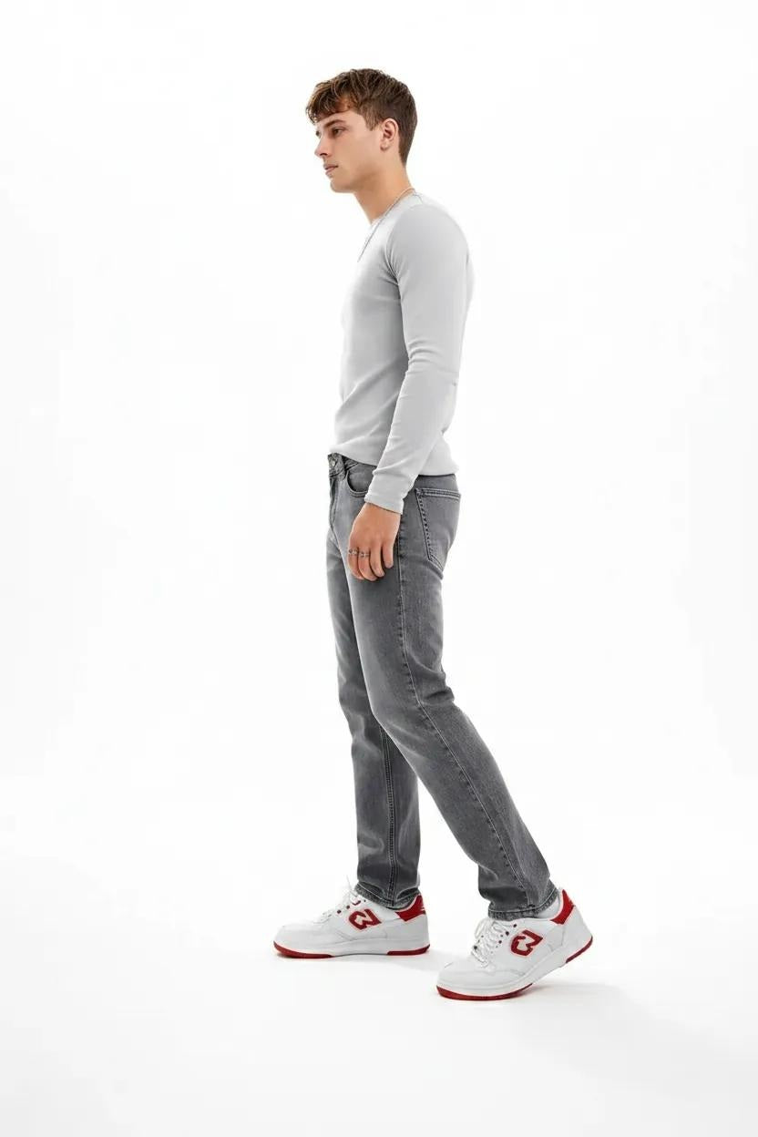 Men Slim Fit Mid-Rise Light Fade Stretchable Jeans