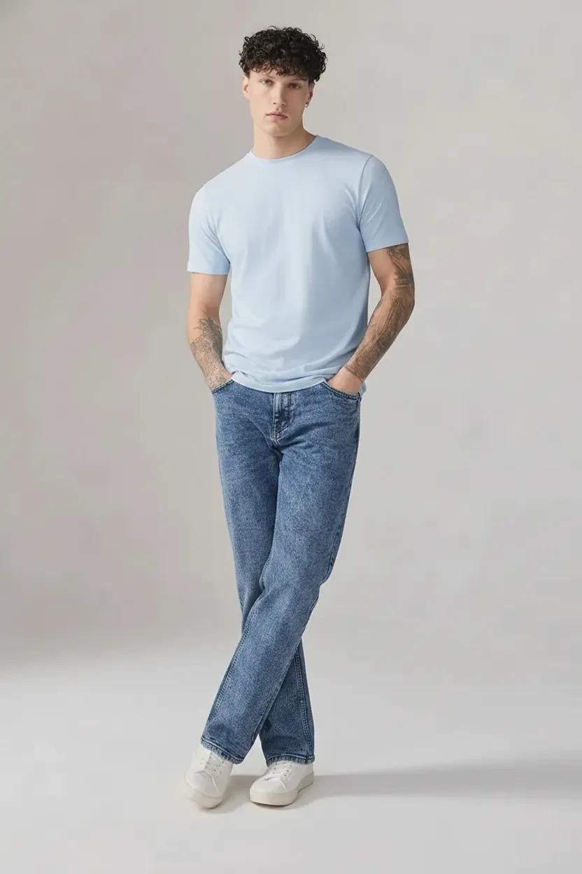 Men Slim Fit Mid-Rise Stretchable Jeans