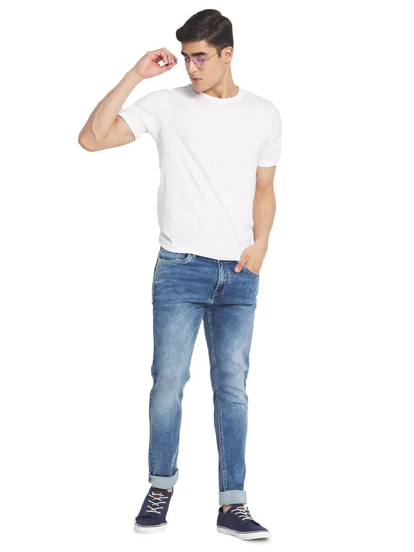 Octave Men Blue Heavy Fade Cotton Jeans