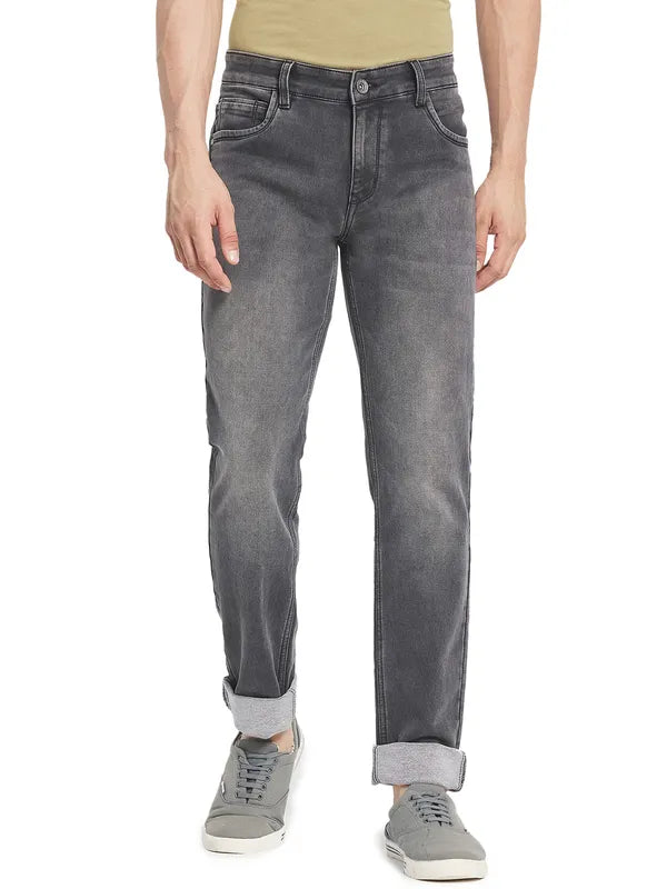 Octave Men Grey Heavy Fade Jeans