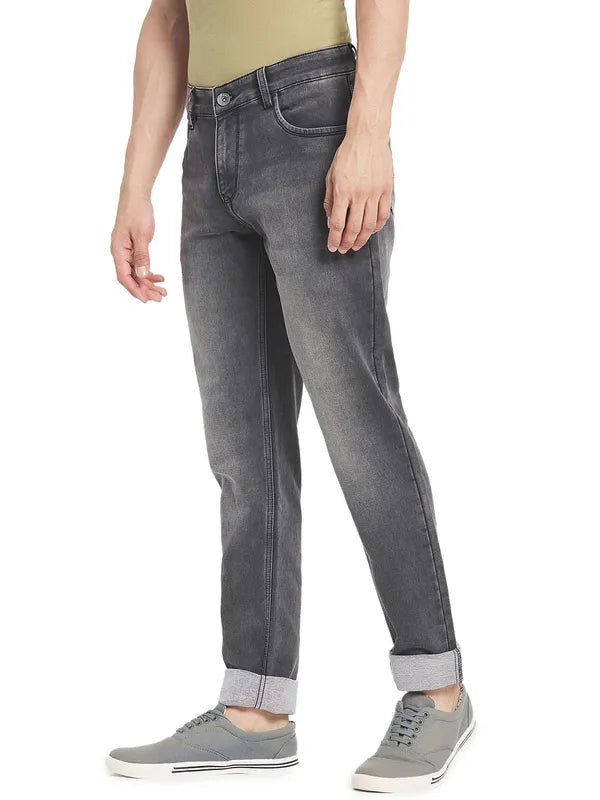 Octave Men Grey Heavy Fade Jeans