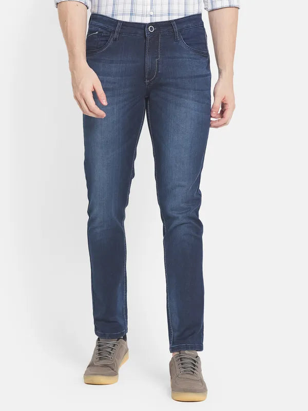 Men Blue Slim Fit Light Fade Stretchable Jeans