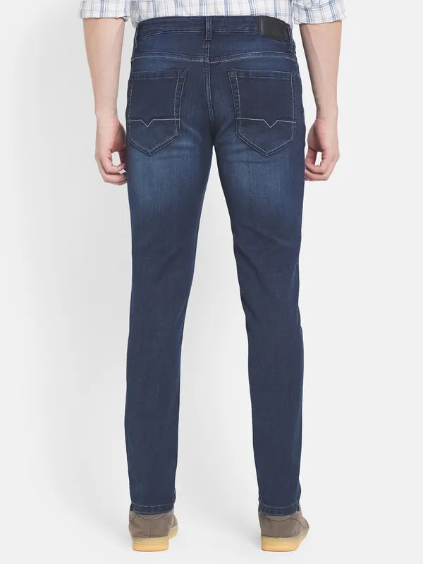 Men Blue Slim Fit Light Fade Stretchable Jeans