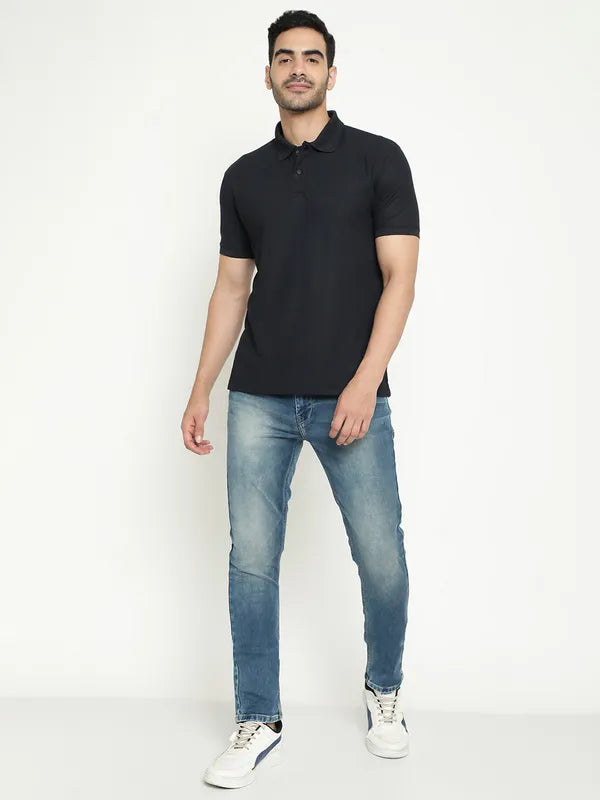 Octave Men Regular Fit Heavy Fade Stretchable Cotton Jeans