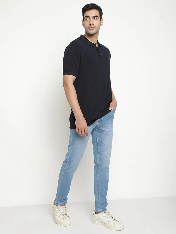 Octave Men Mid-Rise Light Faded Light Shade Stretchable Jeans