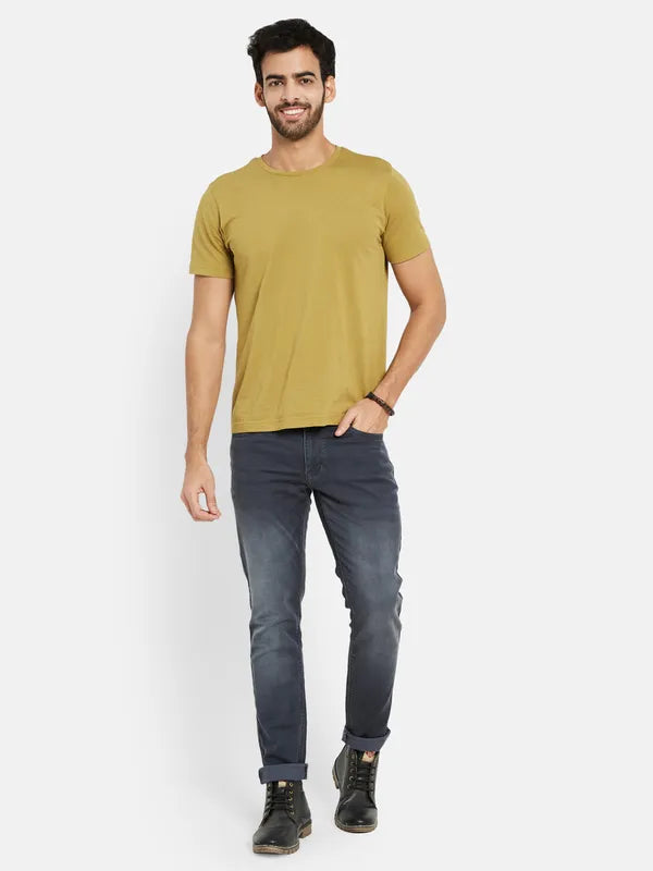 Octave Men Regular Fit Mid-Rise Light Fade Cotton Stretchable Jeans