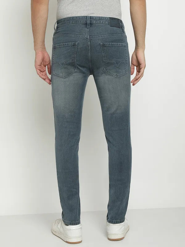 Octave Men Mid-Rise Coloured Light Fade Clean Look Stretchable Jeans