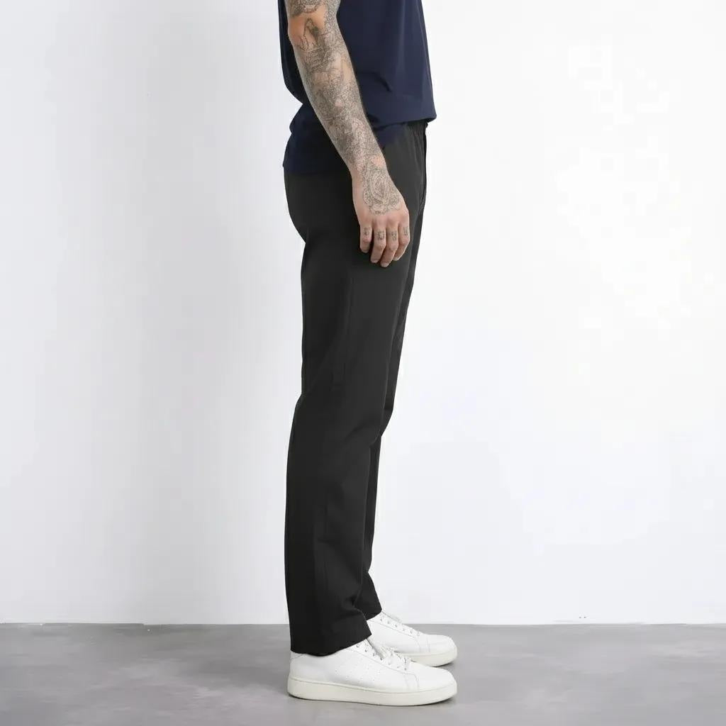 Octave Men Black Regular Fit Track Pants