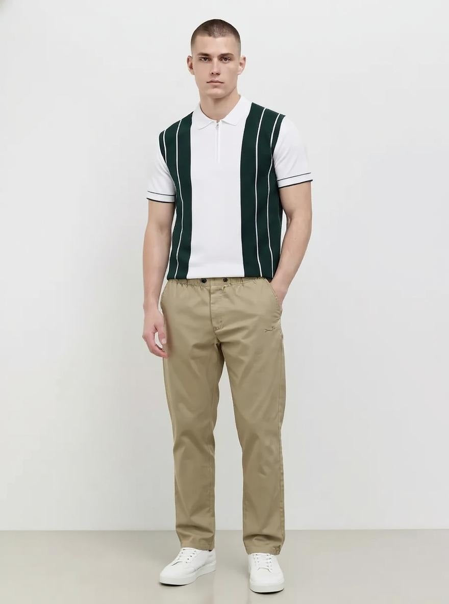 Men Safari Regular Fit Brand Logo Training Track Pants