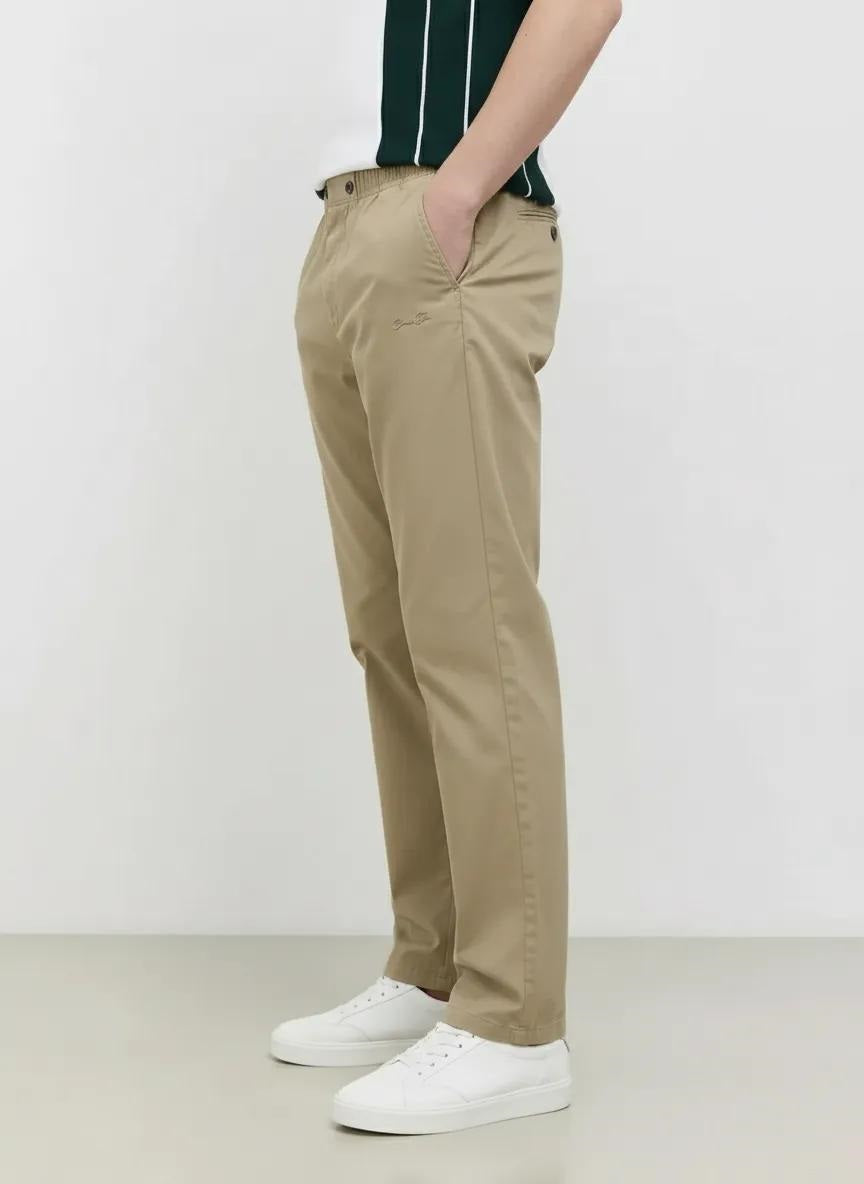 Men Safari Regular Fit Brand Logo Training Track Pants