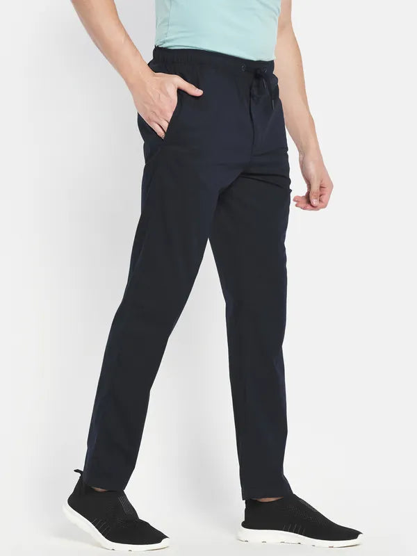 Men Navy Trackpants