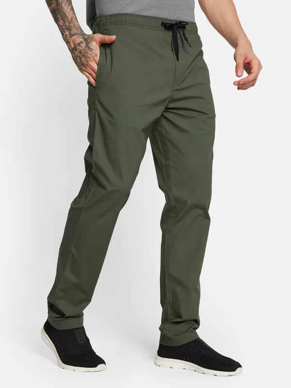 Octave Men Cotton Mid Rise Track Pants