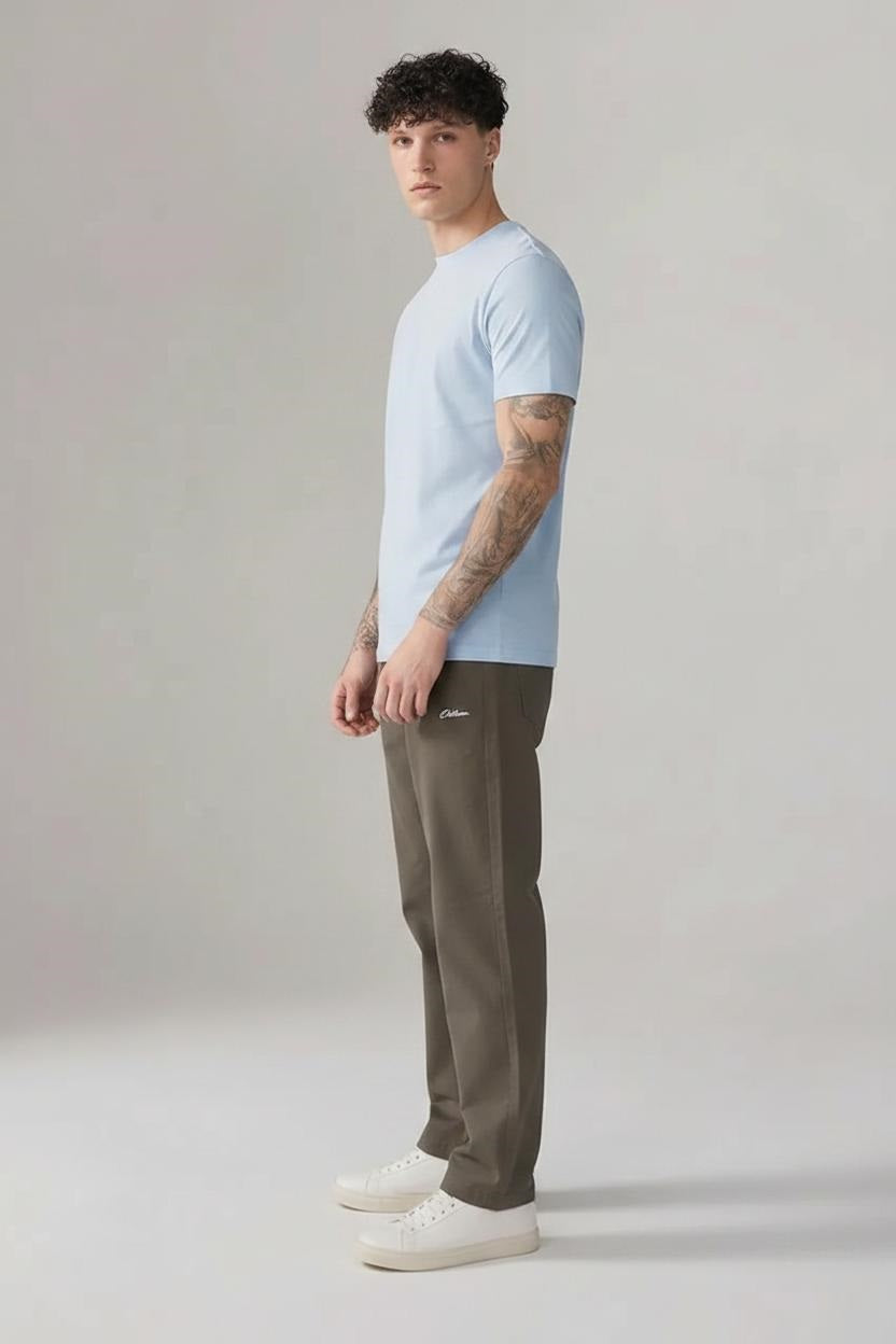 Men Army Regular Fit Brand Logo Track Pants