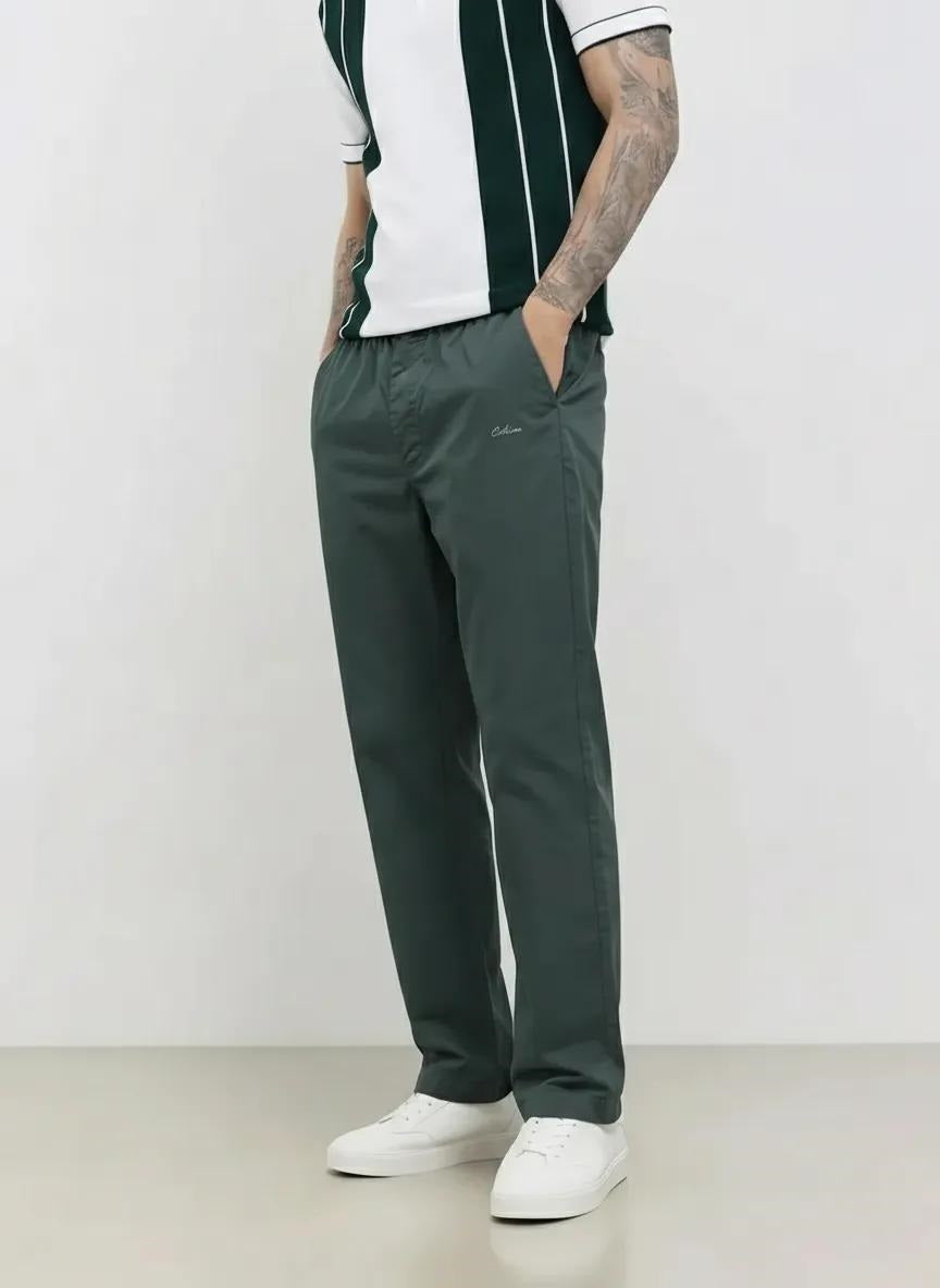 Men Gun Metal Solid Regular Fit Track Pants