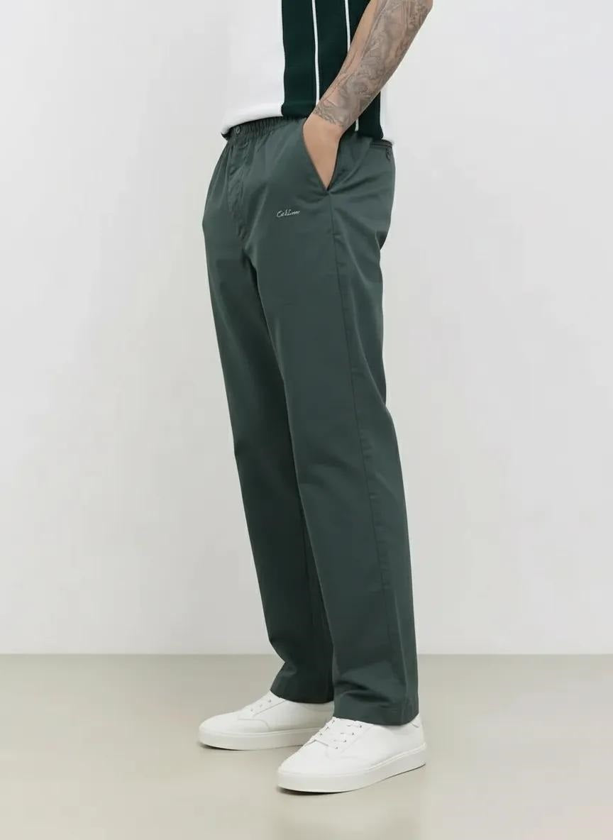 Men Gun Metal Solid Regular Fit Track Pants