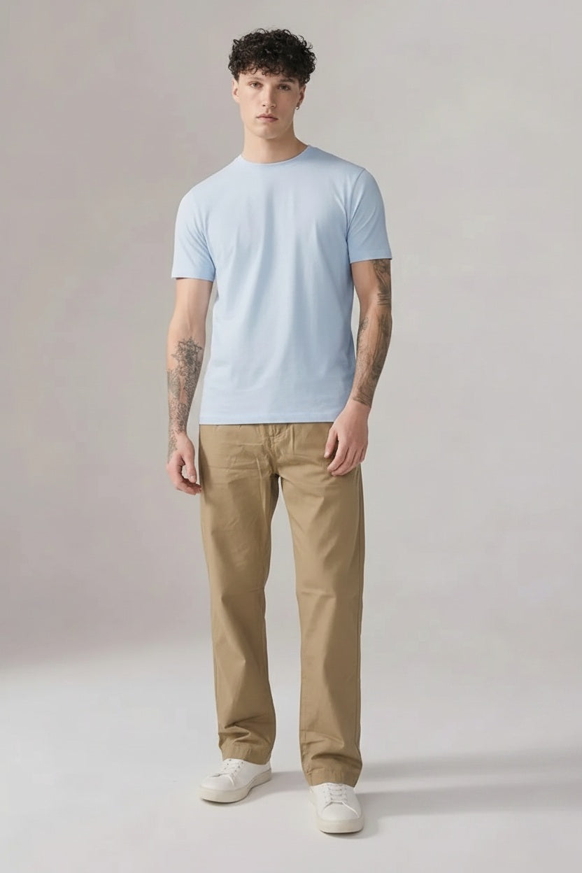 Men Khaki Regular Fit Track Pants