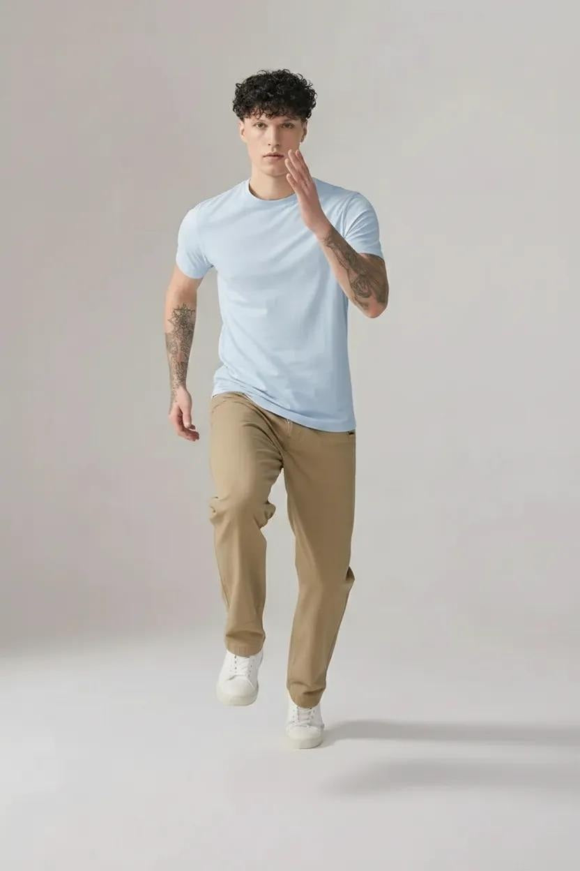 Men Khaki Regular Fit Track Pants