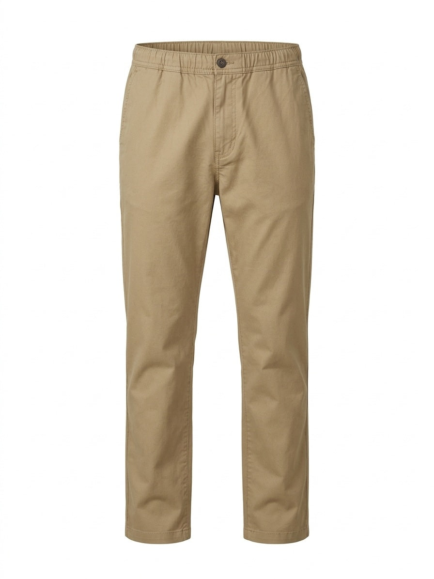 Men Khaki Regular Fit Track Pants