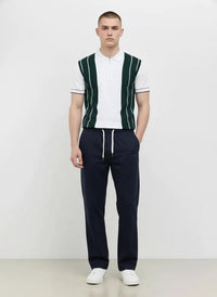 Men Navy Solid Regular Fit Track Pants
