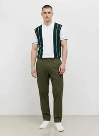 Men Olive Solid Regular Fit Track Pants