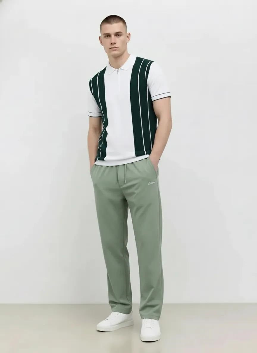 Men Sage Solid Regular Fit Track Pants