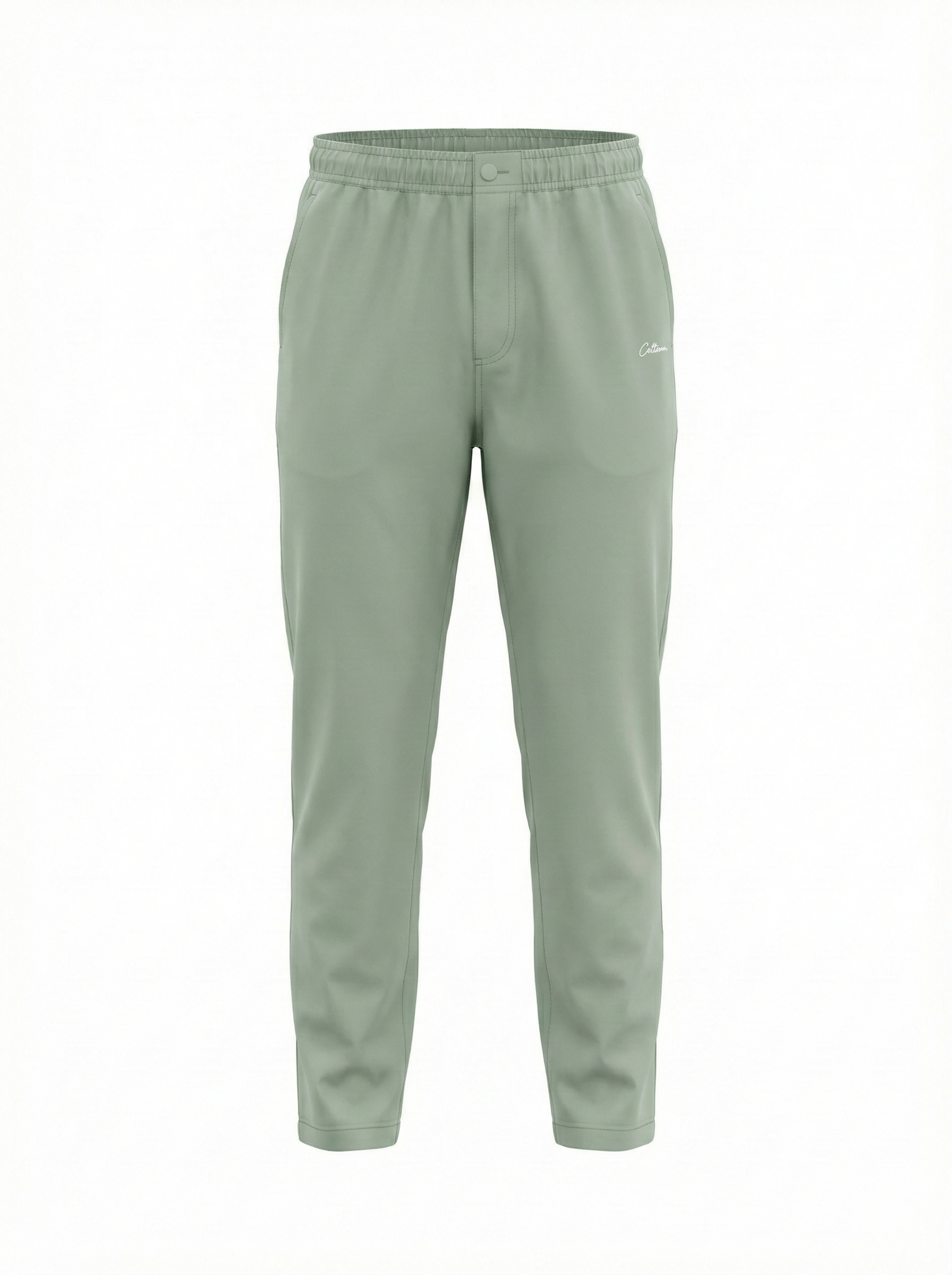 Men Sage Solid Regular Fit Track Pants