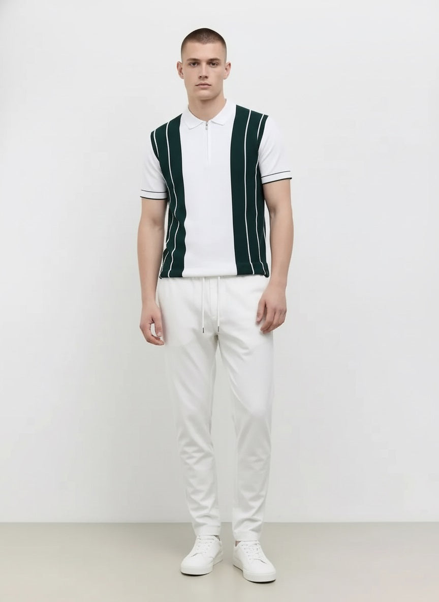 Men White Solid Regular Fit Track Pants