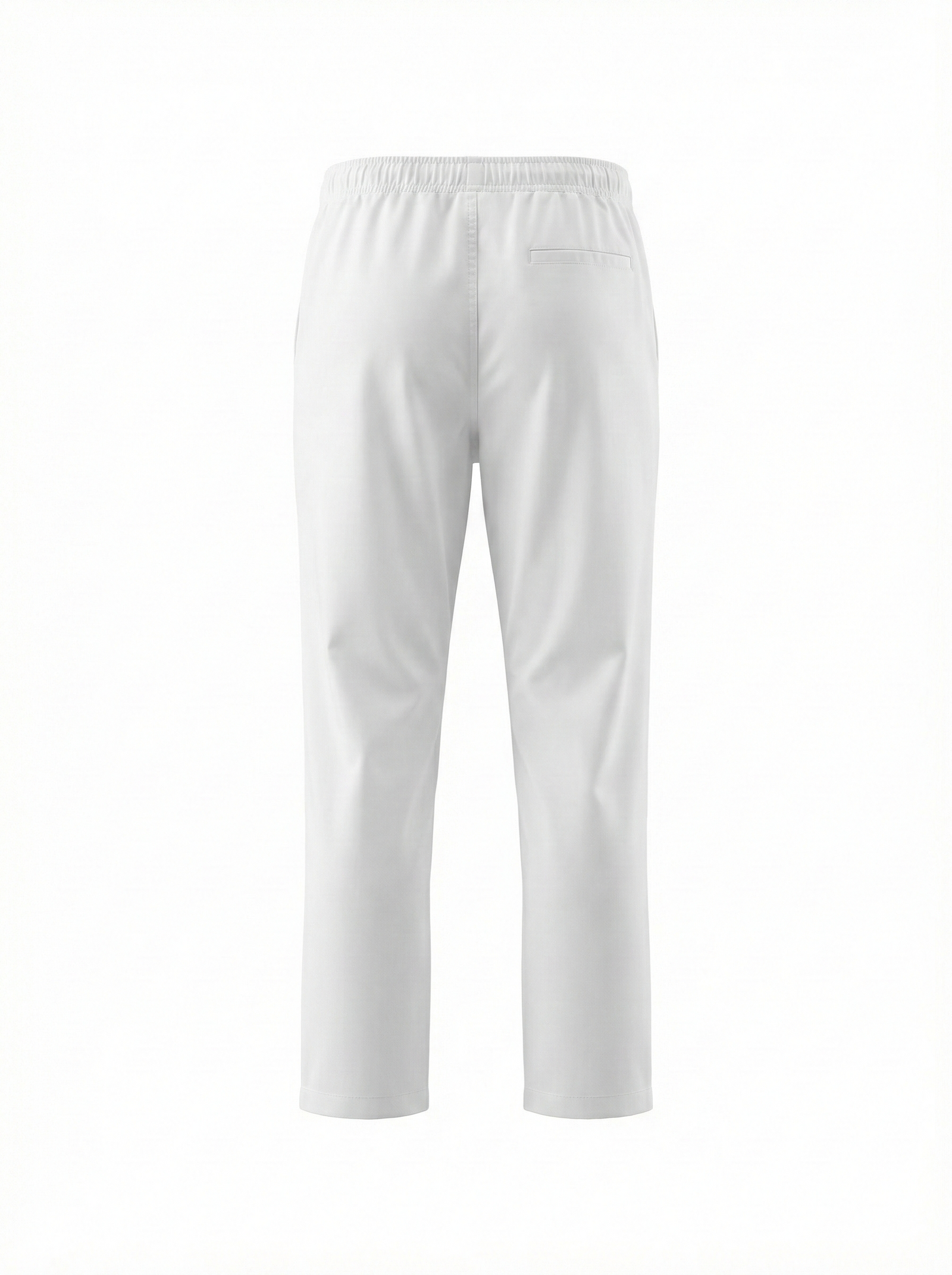 Men White Solid Regular Fit Track Pants