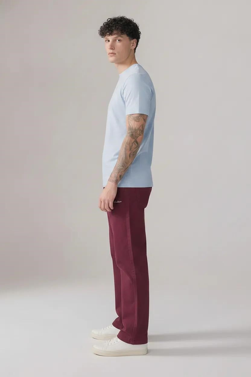 Men Wine Regular Fit Track Pants