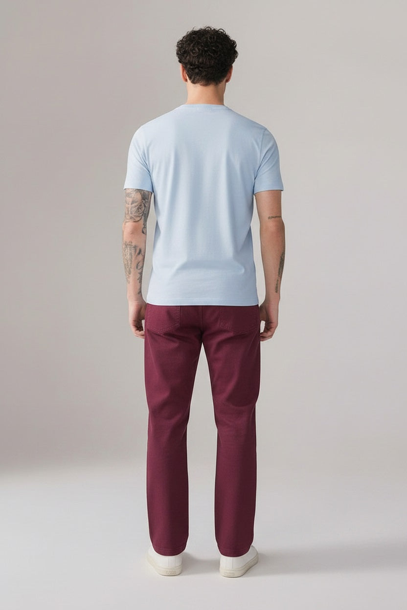 Men Wine Regular Fit Track Pants