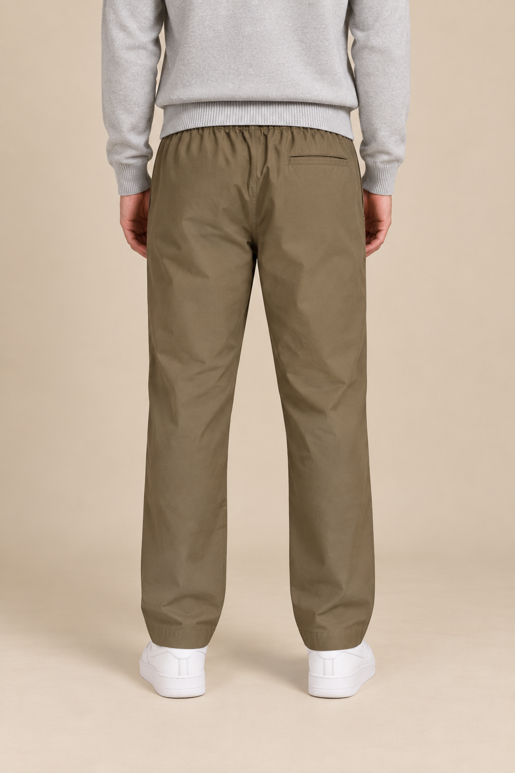 Men’s Poplin Lycra Lower in Duck Colour – Regular Fit Woven Casual Pants