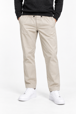 Men’s Poplin Sand Lower in Duck Colour – Regular Fit Woven Casual Pants