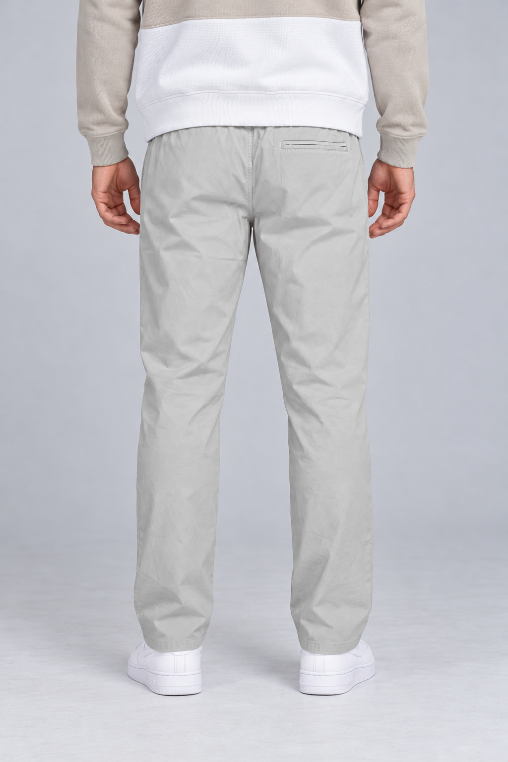 Men’s Regular Fit Cotton Woven Lower – Silver