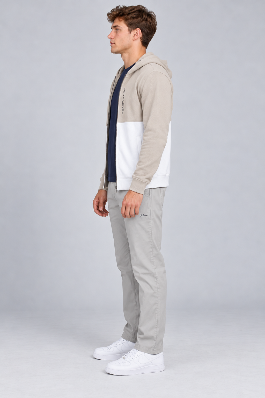 Men’s Regular Fit Cotton Woven Lower – Silver
