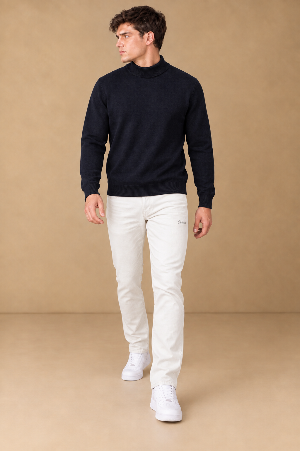 Men’s Poplin Sage Lower in White Colour – Regular Fit Woven Casual Pants