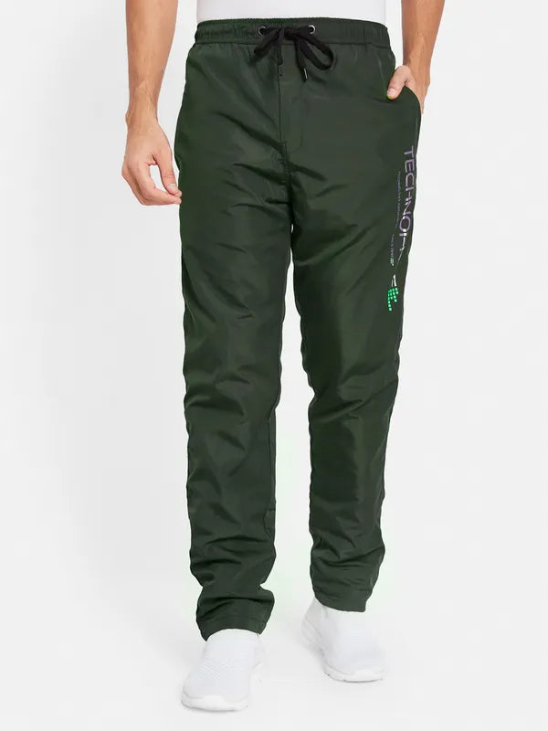 Octave Men Printed Detail Cotton Track Pants