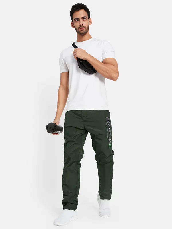 Octave Men Printed Detail Cotton Track Pants