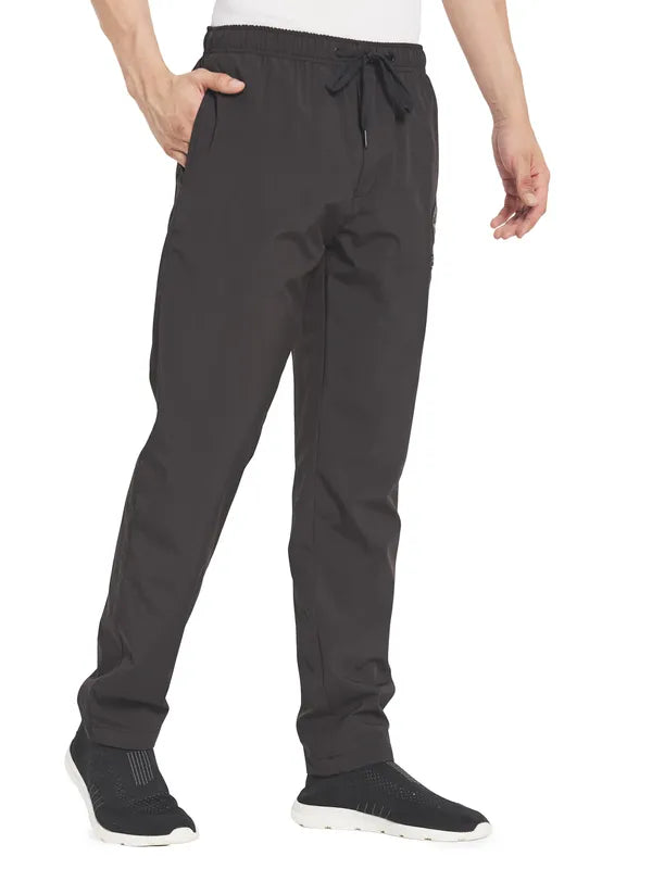 Octave Men Black Solid Cotton Track Pants