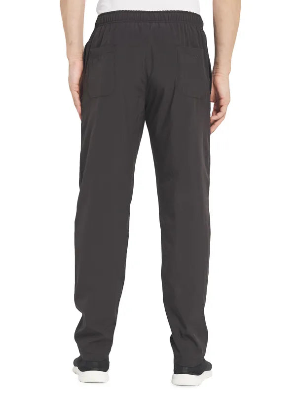 Octave Men Black Solid Cotton Track Pants