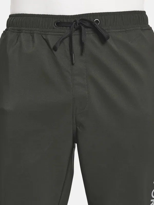 Men Olive Cotton Track Pants