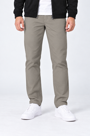 Men’s Regular Fit Woven Cotton Blend Jersey Lower – Cement
