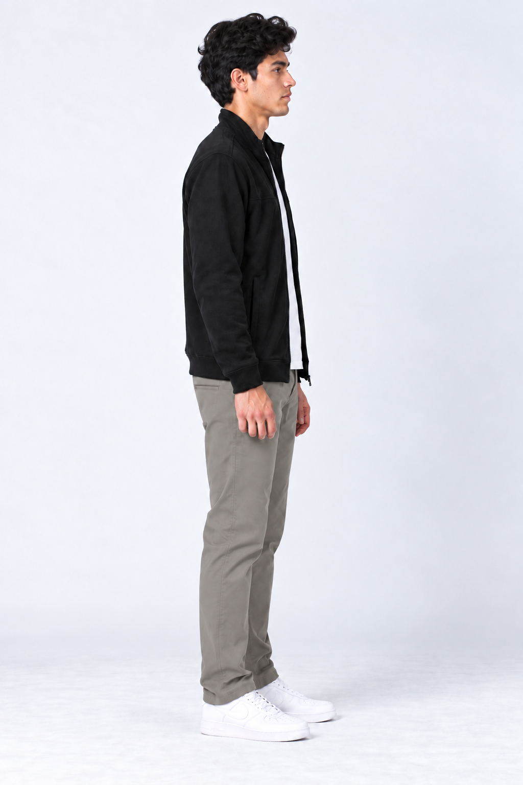 Men’s Regular Fit Woven Cotton Blend Jersey Lower – Cement