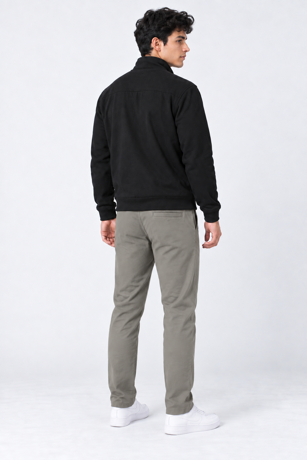 Men’s Regular Fit Woven Cotton Blend Jersey Lower – Cement