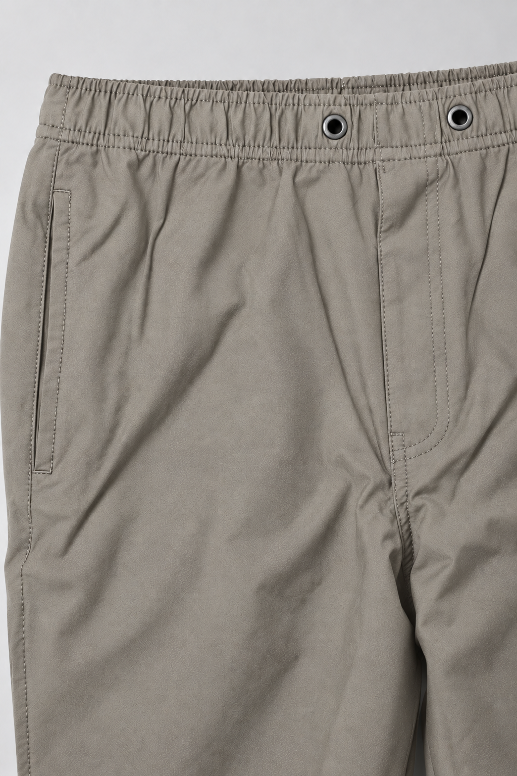 Men’s Regular Fit Woven Cotton Blend Jersey Lower – Cement