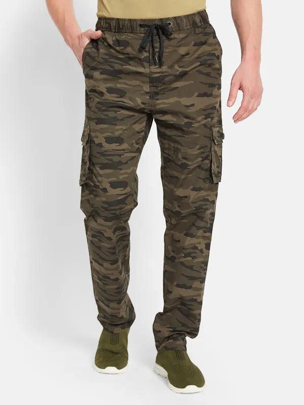 Octave Men Camouflage Printed Cotton Track Pants