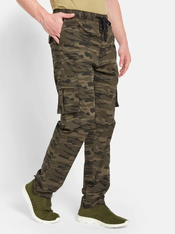 Octave Men Camouflage Printed Cotton Track Pants