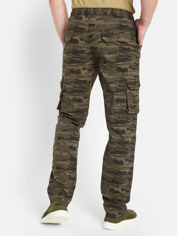 Octave Men Camouflage Printed Cotton Track Pants